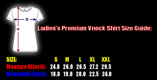 ladies Vshirt sizes?